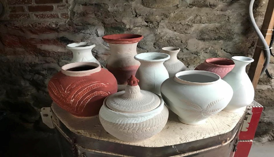 wood fired pots, bowls, vases wheel thrown and hand carved created by local Artist John Kondra Dracut Ma.