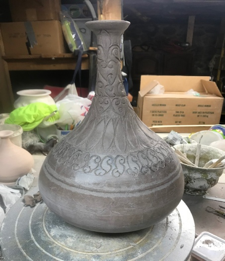 hand designed vase by pottery by jamd
