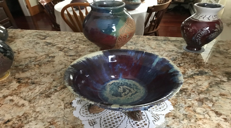 beautiful wood fire bowl by pottery by jamd