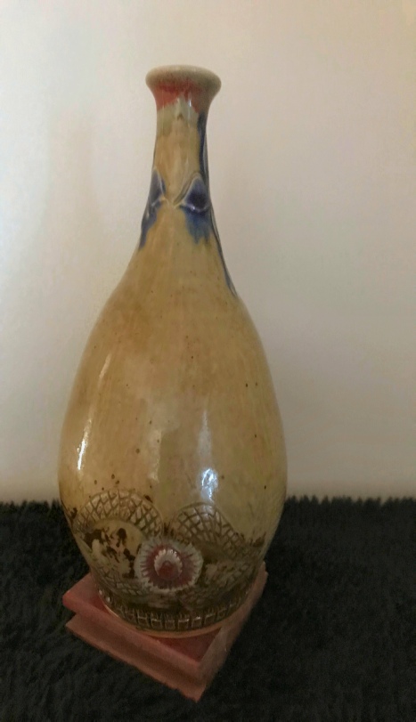 wood fired bottle created byJohn Kondra at Pottery by Jamd
